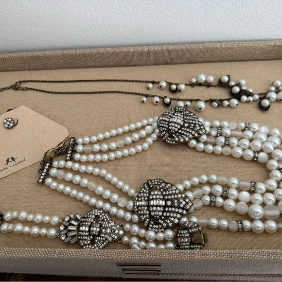 Chloe + Isabel Pearl and Silver Necklace Set - Picture 1 of 1